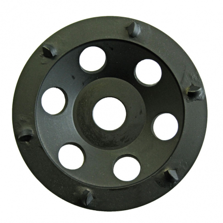 PCD-csiszolókorong (fekete), Ø 125 mm, 6 kerek PCD-szegmenssel